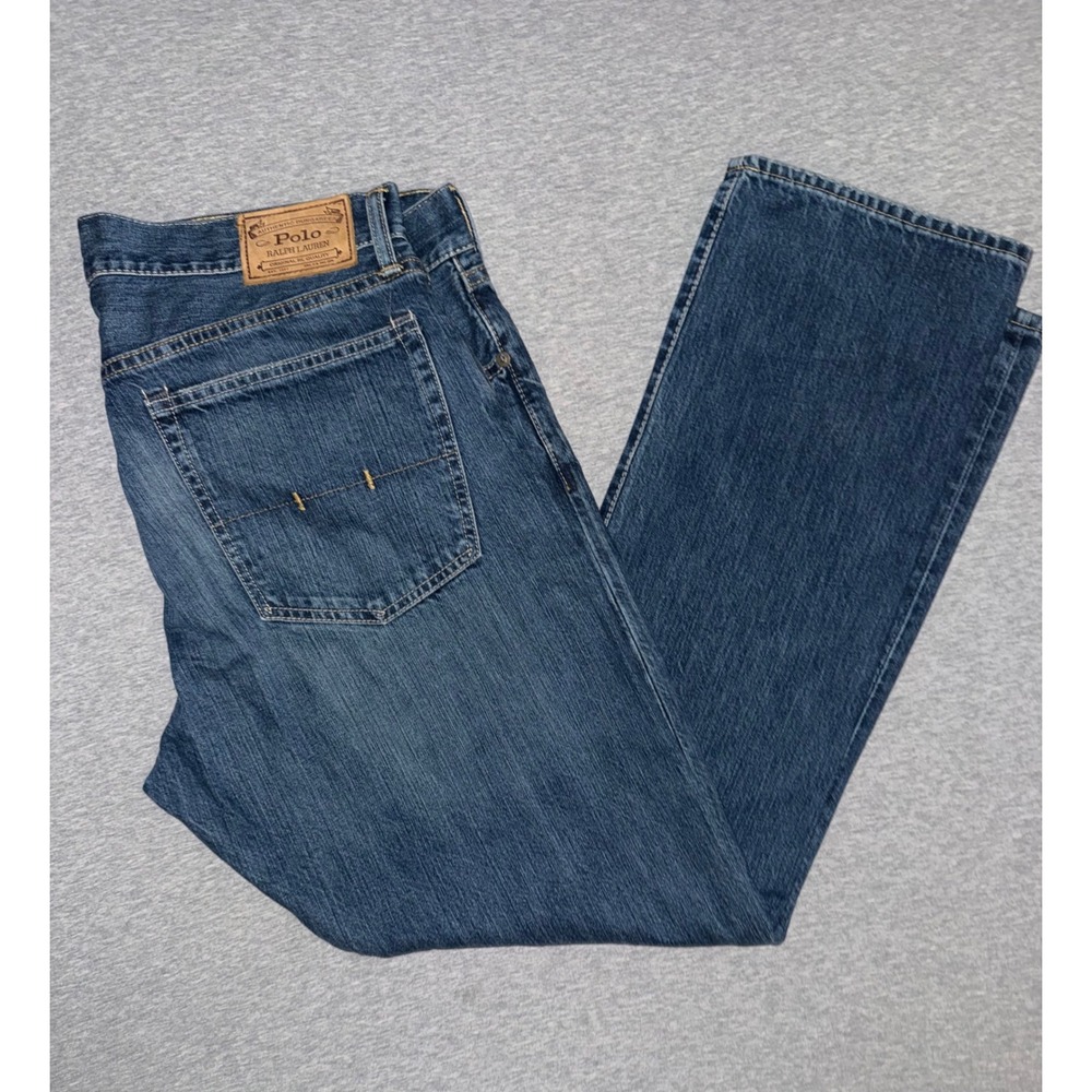 Polo Ralph Lauren Mens Hampton Straight Leg Jeans Size 36x30 Old Money Luxurious